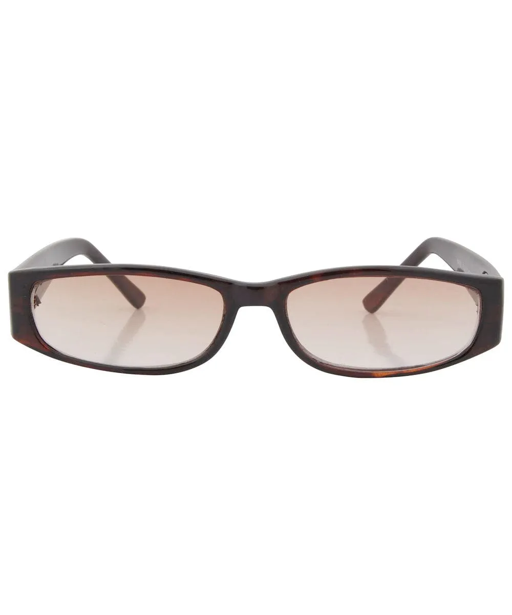 SLATZ Darkwood/Amber Square Sunglasses sold by Giant Vintage product image thumbnail 3