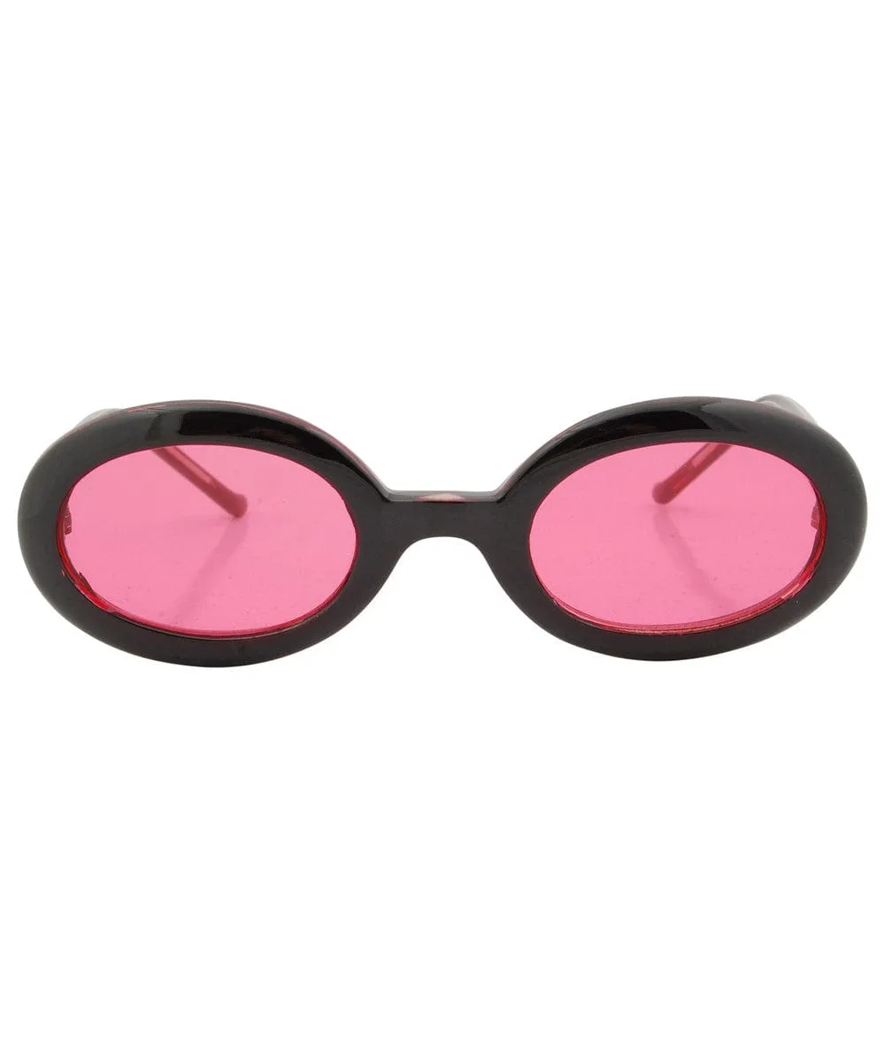 POODLE Pink Oval Sunglasses sold by Giant Vintage product image thumbnail 4