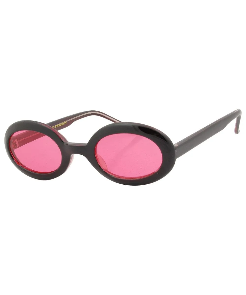 POODLE Pink Oval Sunglasses sold by Giant Vintage product image thumbnail 2