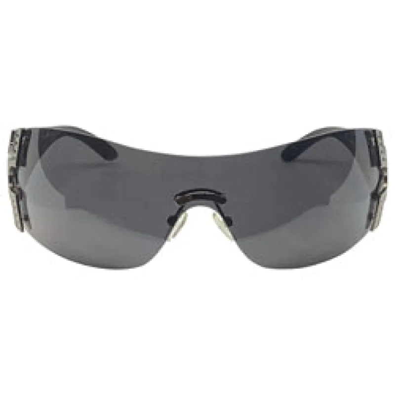 MINI NIKKI Gunmetal/Super Dark Shield Sunglasses sold by Giant Vintage
