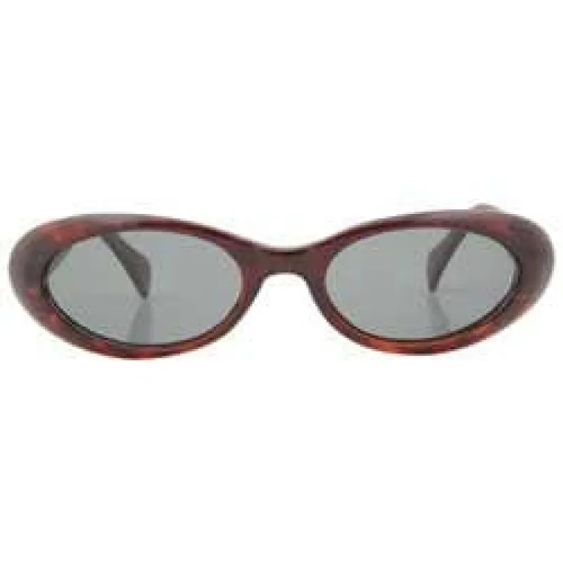 SLIM Tortoise Oval Sunglasses sold by Giant Vintage