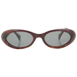 SLIM Tortoise Oval Sunglasses sold by Giant Vintage