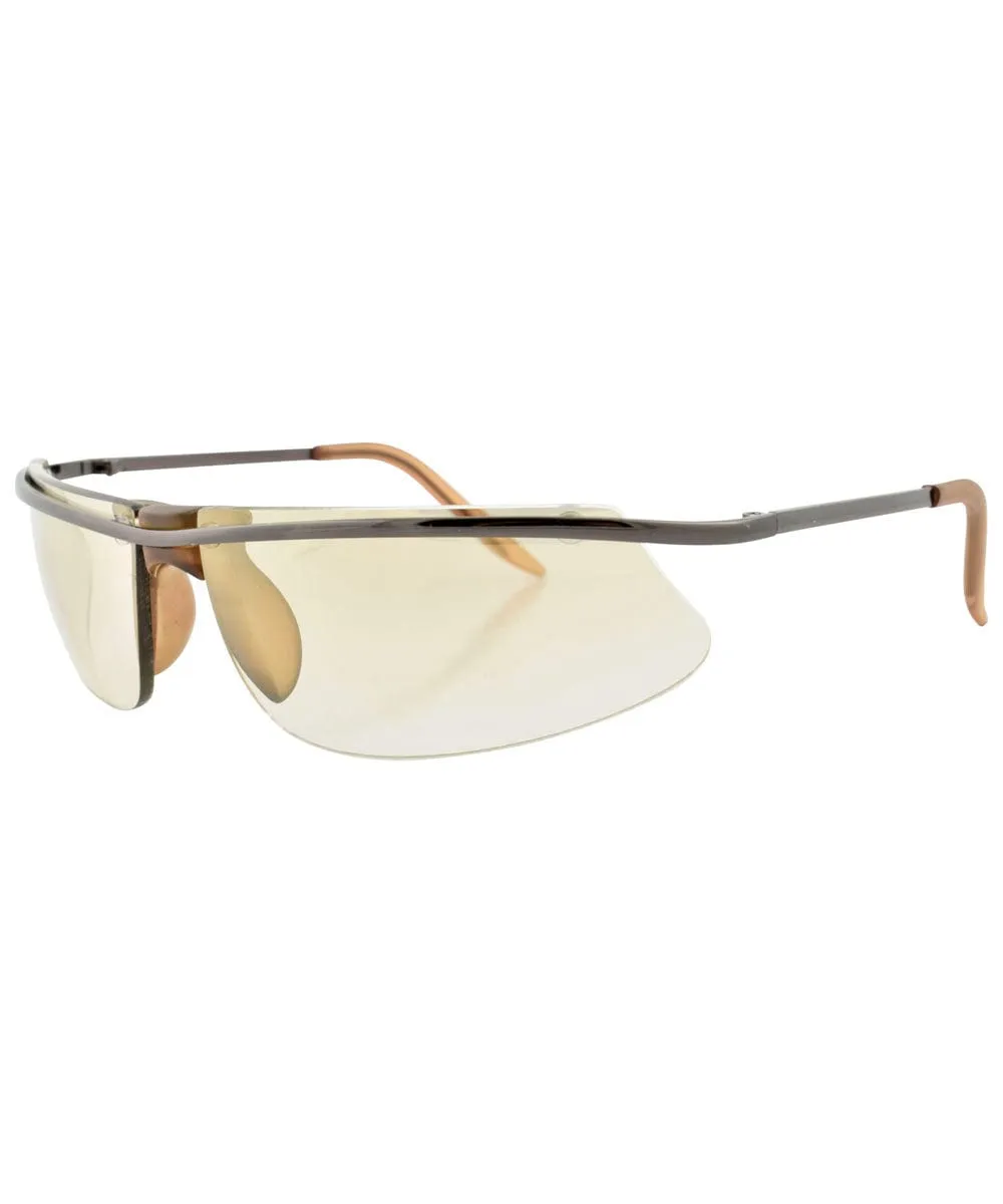 SUGARED Gun/Amber Rimless Sunglasses sold by Giant Vintage product image thumbnail 3