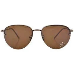 KISSIE Brown Aviator Sunglasses sold by Giant Vintage