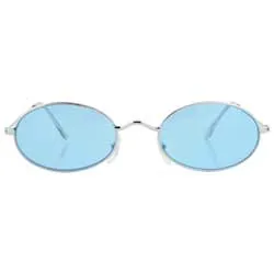 UPGRADE Silver/Blue Oval Sunglasses sold by Giant Vintage