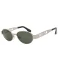 POWERS Silver Oval Sunglasses sold by Giant Vintage