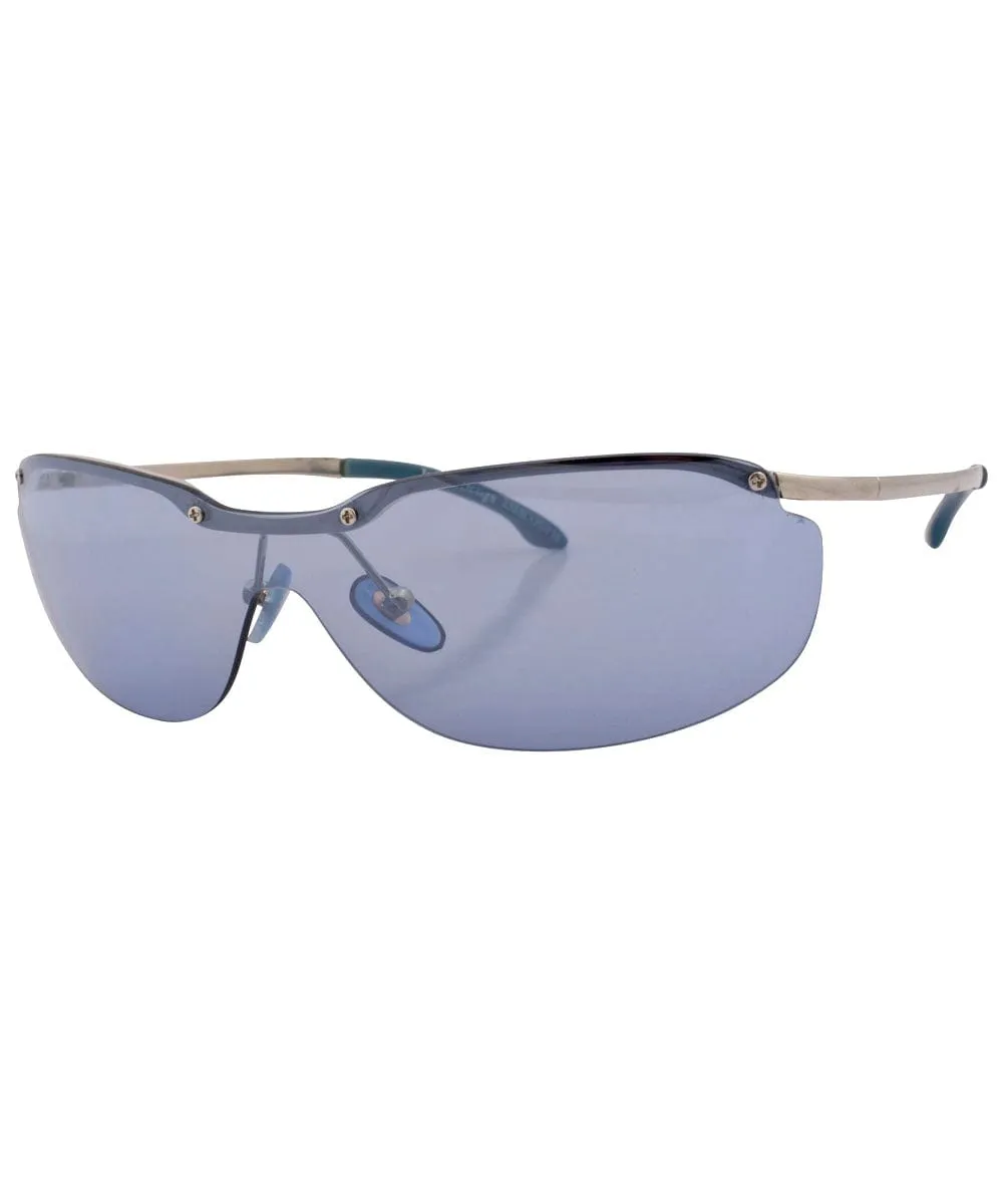 OXYGEN Blue Rimless Sunglasses sold by Giant Vintage product image thumbnail 2