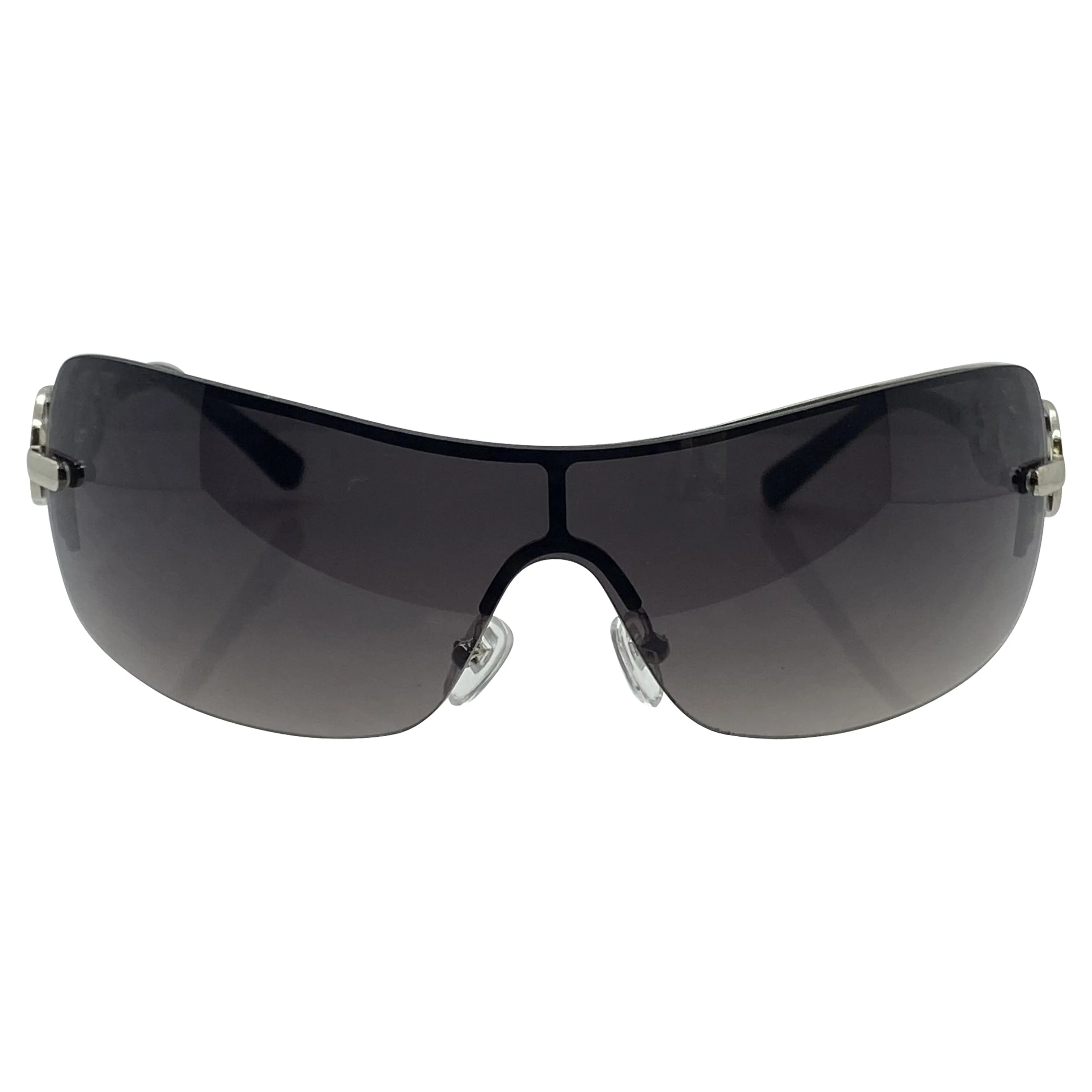 LOYALTY Silver/Smoke Rimless Sunglasses sold by Giant Vintage product image thumbnail 2