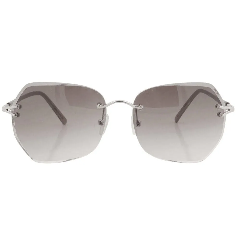 FLIT Smoke Rimless Sunglasses sold by Giant Vintage