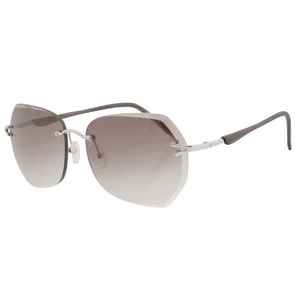 FLIT Smoke Rimless Sunglasses sold by Giant Vintage product image thumbnail 2