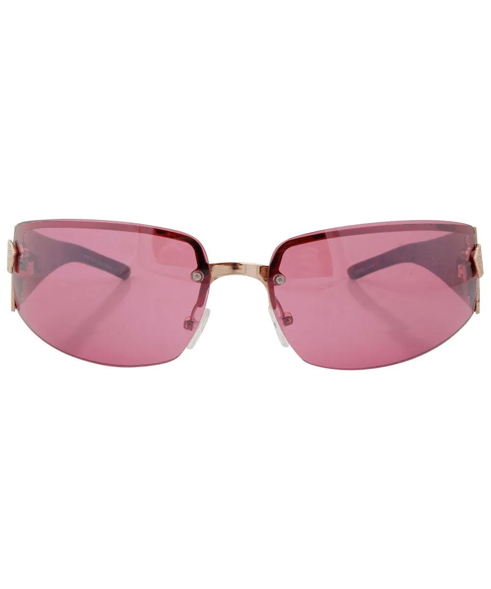 SOLSTICE Pink Rimless Sunglasses sold by Giant Vintage product image thumbnail 2