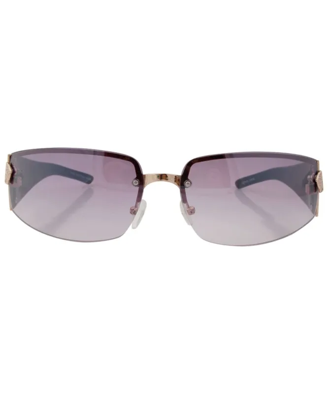 SOLSTICE Black/Smoke Rimless Sunglasses sold by Giant Vintage