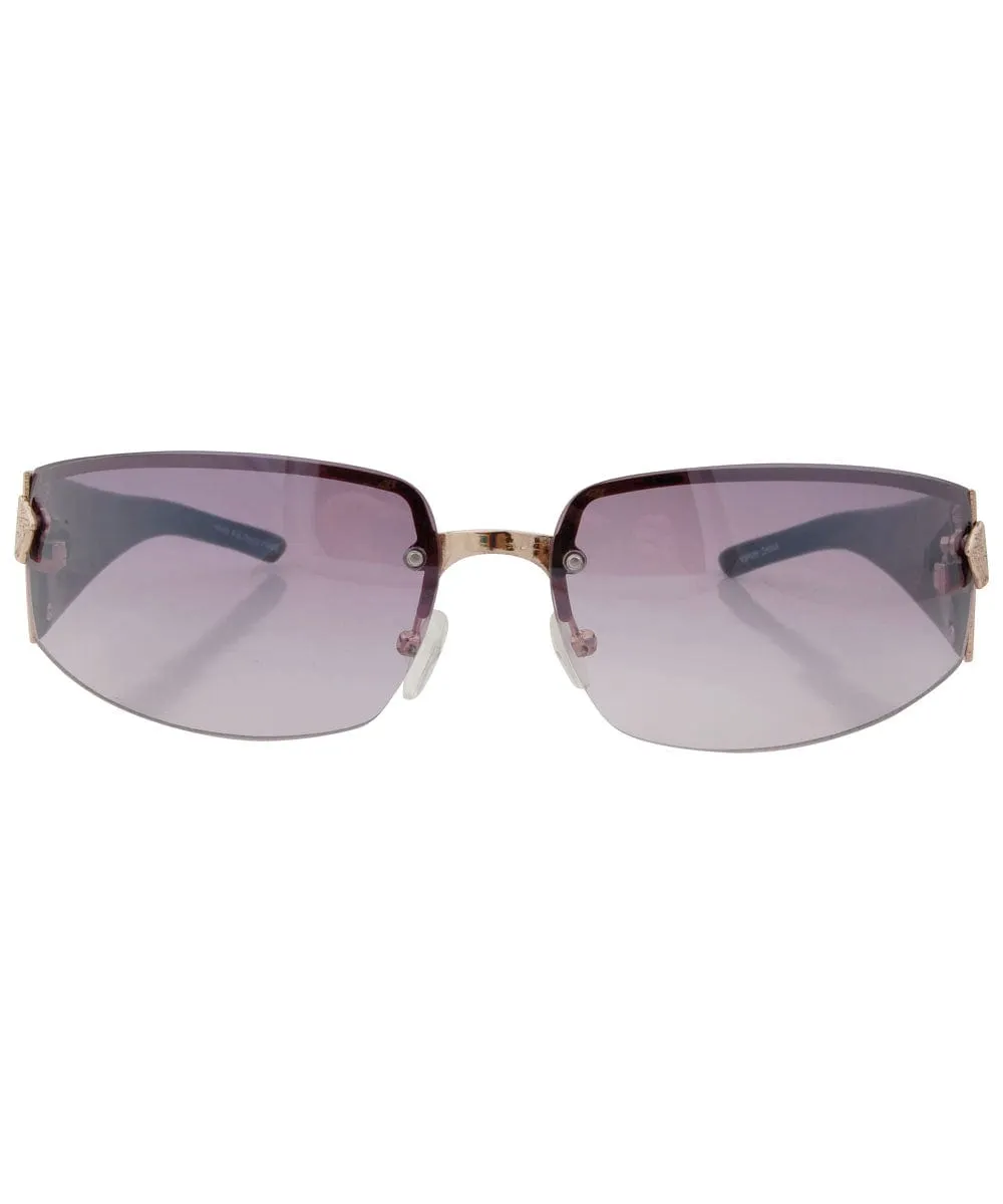 SOLSTICE Black/Smoke Rimless Sunglasses sold by Giant Vintage