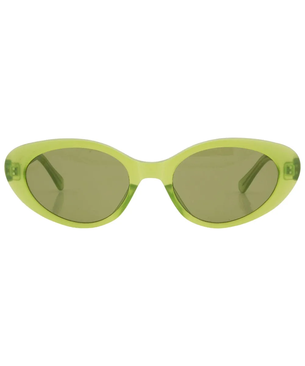 TABITHA Green/Green Cat-Eye Sunglasses sold by Giant Vintage product image thumbnail 2
