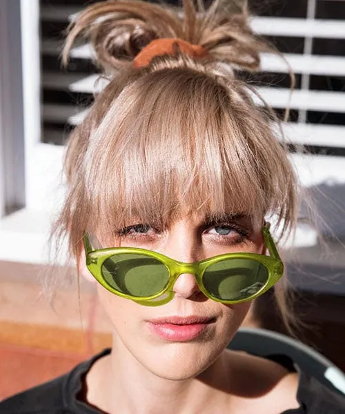 TABITHA Green/Green Cat-Eye Sunglasses sold by Giant Vintage product image thumbnail 4
