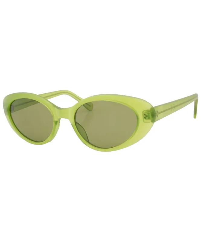 TABITHA Green/Green Cat-Eye Sunglasses sold by Giant Vintage