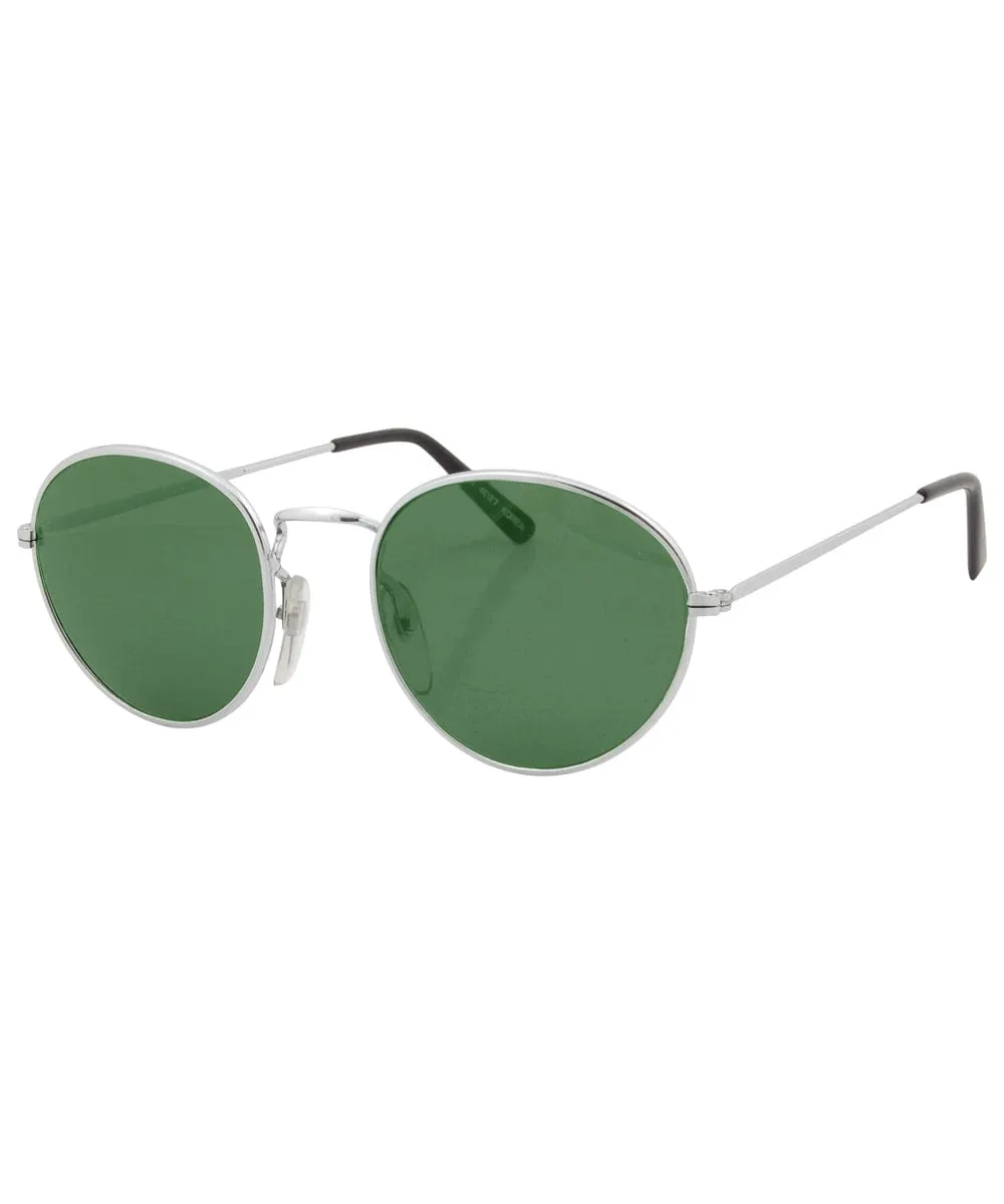 RIDLEY Silver/Green Classic Sunglasses sold by Giant Vintage product image thumbnail 3