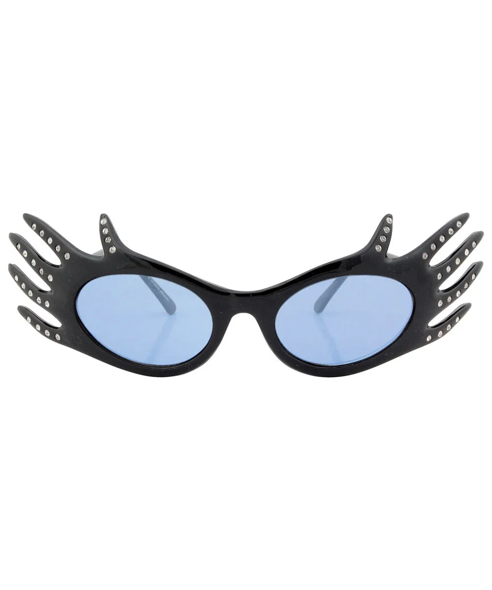 DIVINE Black/Blue 80s Sunglasses sold by Giant Vintage product image thumbnail 3