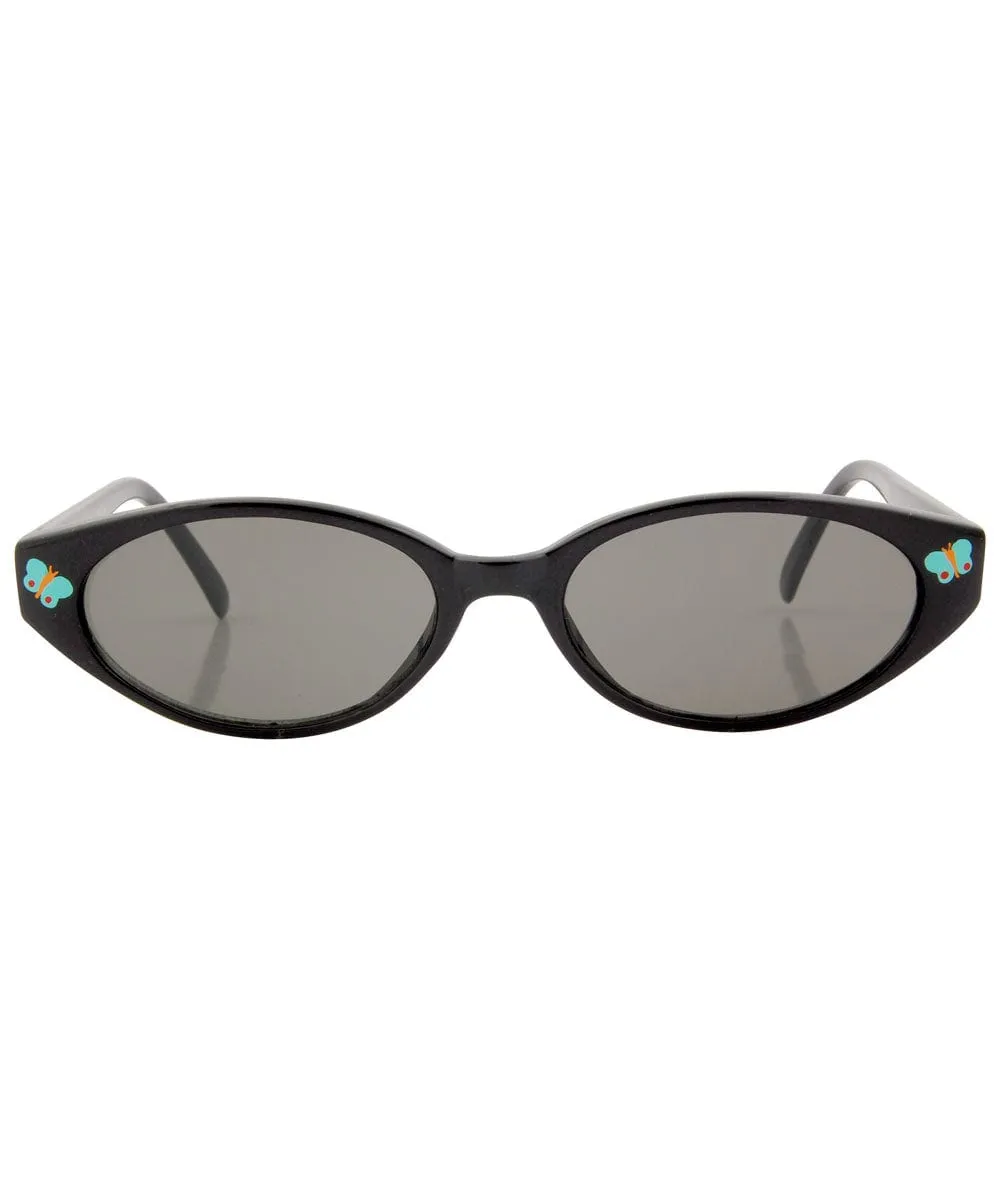 ADORBULOUS Black/Blue Cat-Eye Sunglasses sold by Giant Vintage product image thumbnail 3