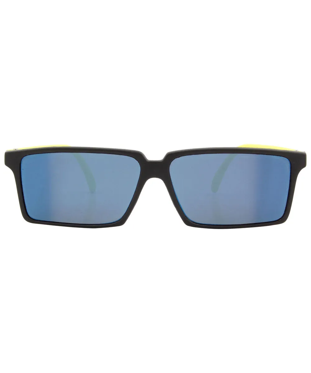 REAR-VIEW Yellow Square Sunglasses sold by Giant Vintage product image thumbnail 2
