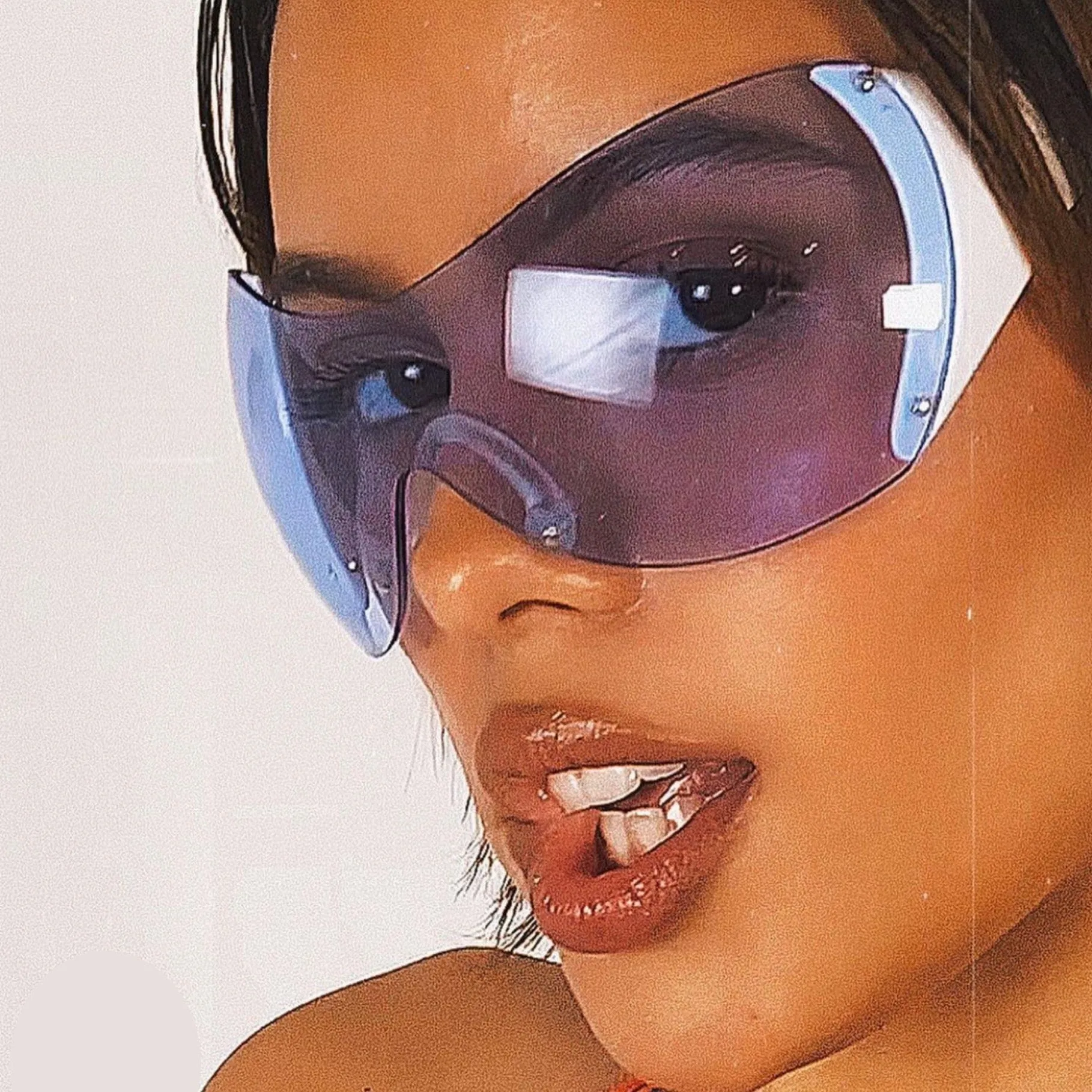 BOOM Shield Sunglasses *As Seen On: Amber Rose & Paris Hilton* sold by Giant Vintage product image thumbnail 2