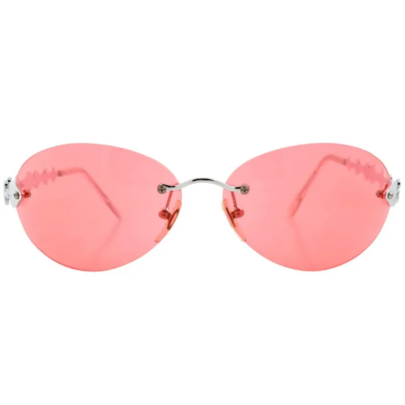 DNA Red Rimless Sunglasses sold by Giant Vintage