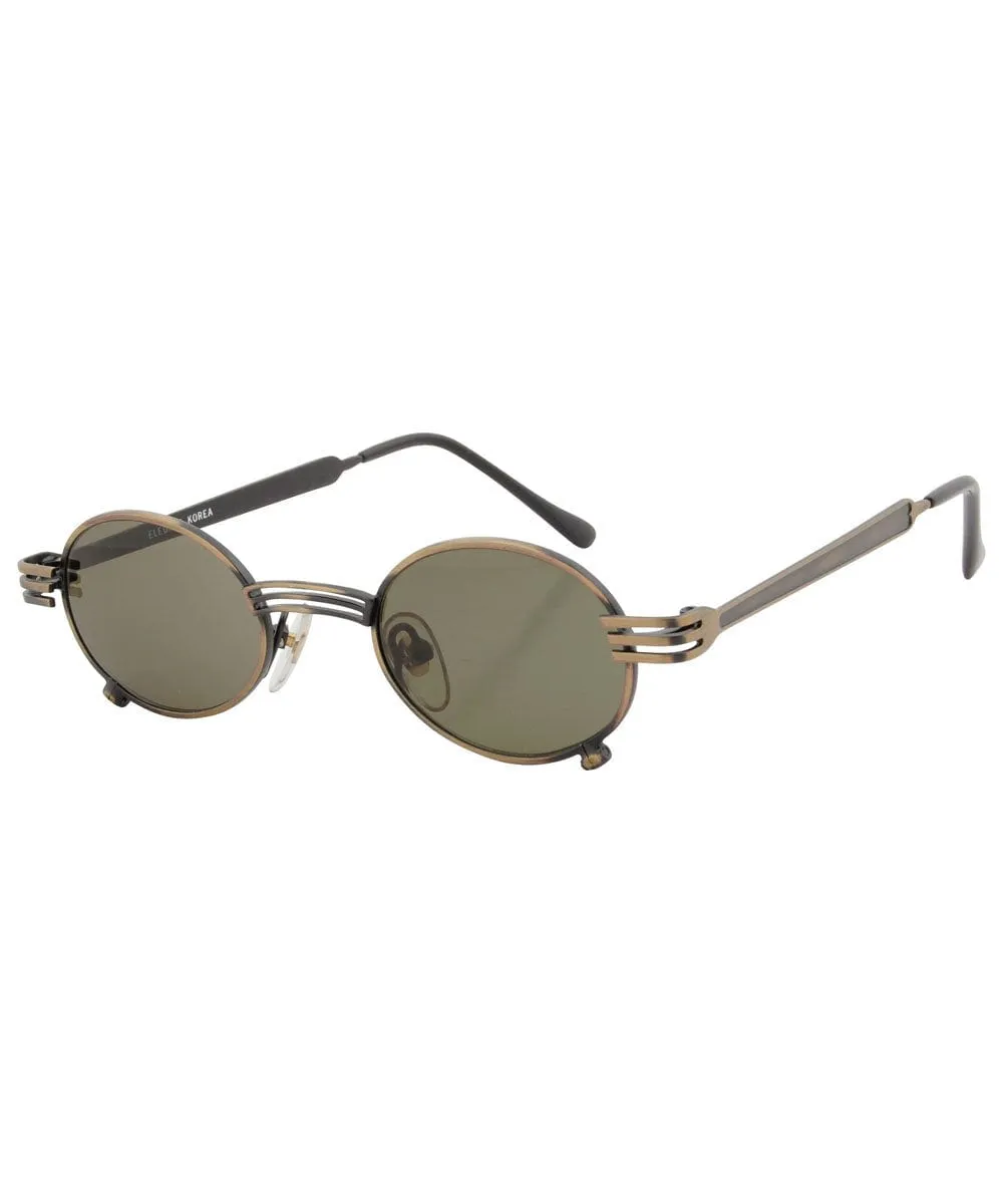 FORKED Brass Oval Steampunk Sunglasses sold by Giant Vintage product image thumbnail 3