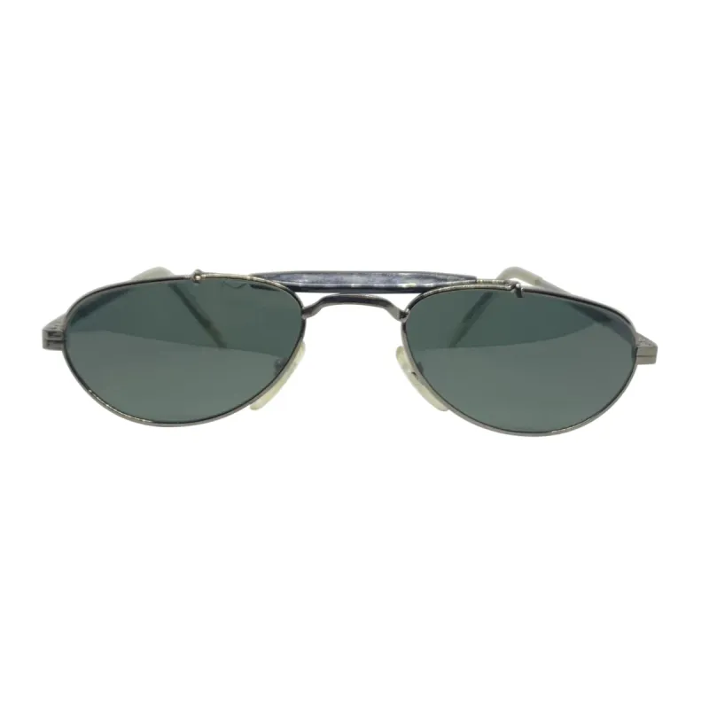 BARACK-O Gunmetal and Black Small Aviator Sunnies sold by Giant Vintage