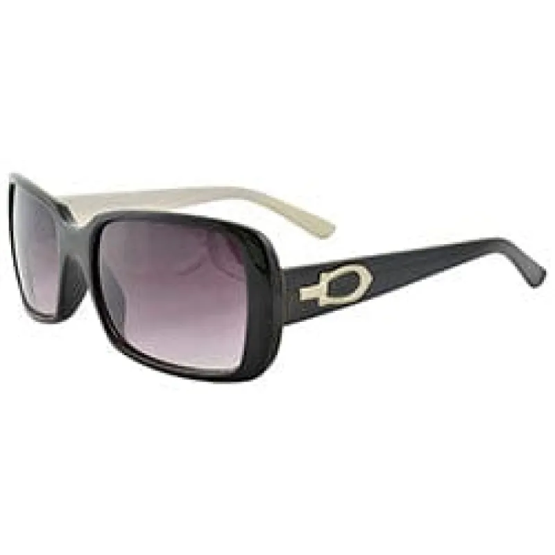 MIRANDA Black/White Square Sunglasses sold by Giant Vintage