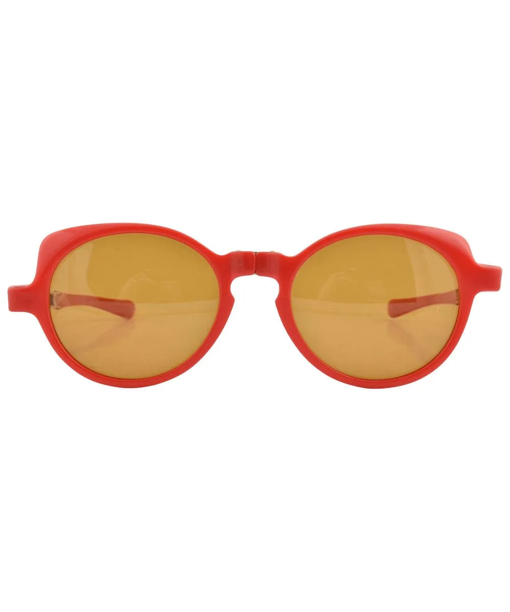 FLOUNCE Red Folding Sunglasses sold by Giant Vintage product image thumbnail 2
