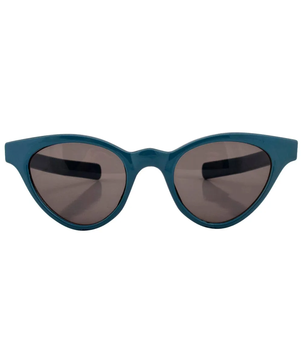 BESTEST Teal Cat-Eye Sunglasses sold by Giant Vintage product image thumbnail 3