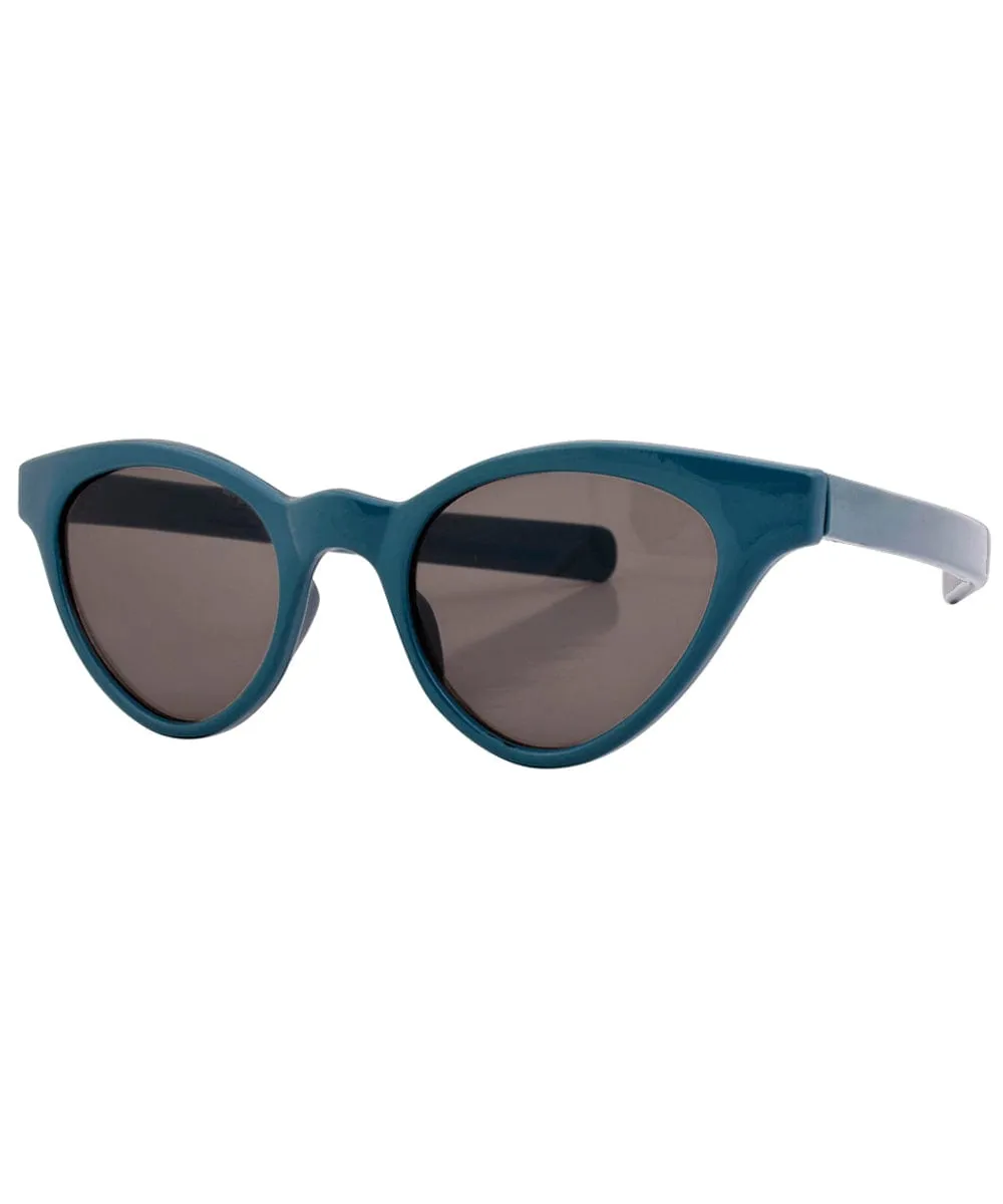 BESTEST Teal Cat-Eye Sunglasses sold by Giant Vintage product image thumbnail 2