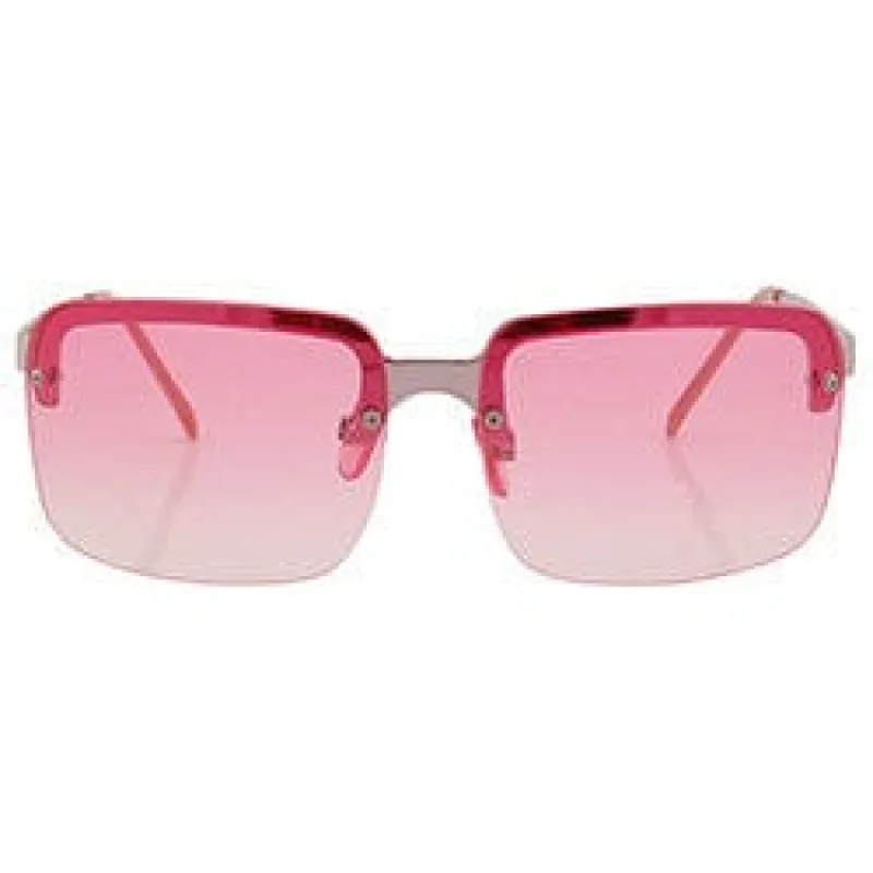 BIBBY Pink Rimless Sunglasses sold by Giant Vintage