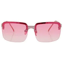 BIBBY Pink Rimless Sunglasses sold by Giant Vintage