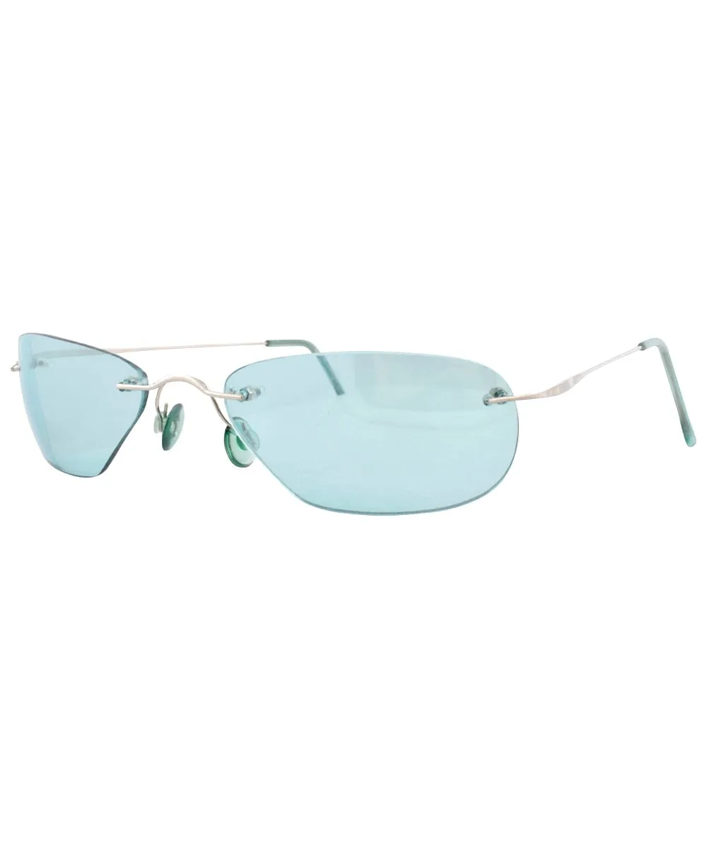 BINK Aqua Rimless Sunglasses sold by Giant Vintage product image thumbnail 2
