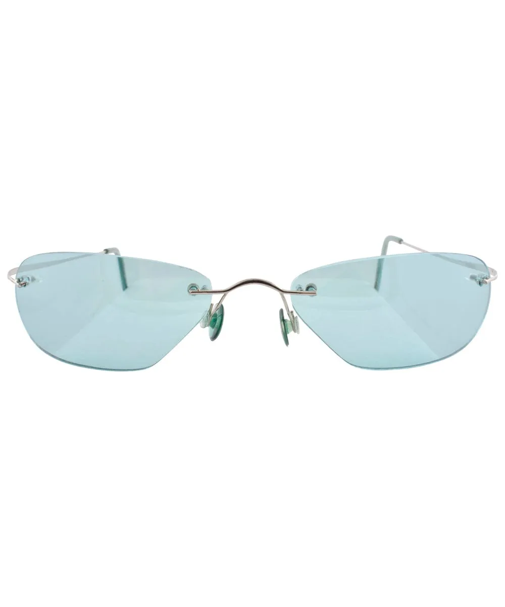 BINK Aqua Rimless Sunglasses sold by Giant Vintage product image thumbnail 3