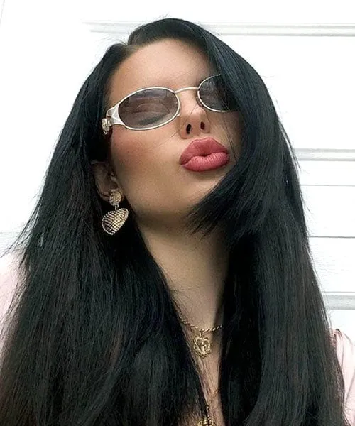 SLIPPERY Silver/Smoke Oval Sunglasses sold by Giant Vintage product image thumbnail 4