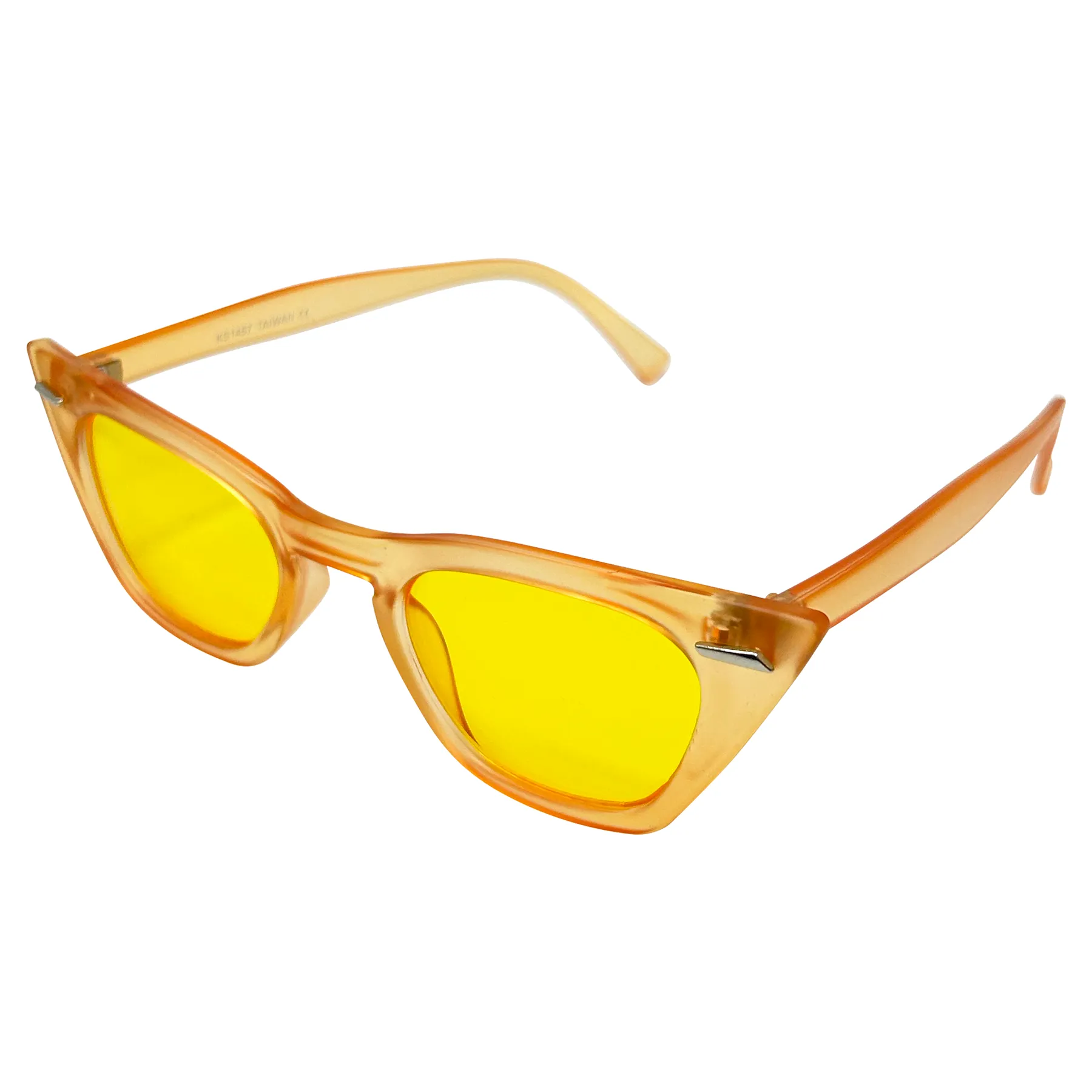 SACCHARINE Frost Orange/Yellow Cat-Eye Sunglasses sold by Giant Vintage product image thumbnail 2