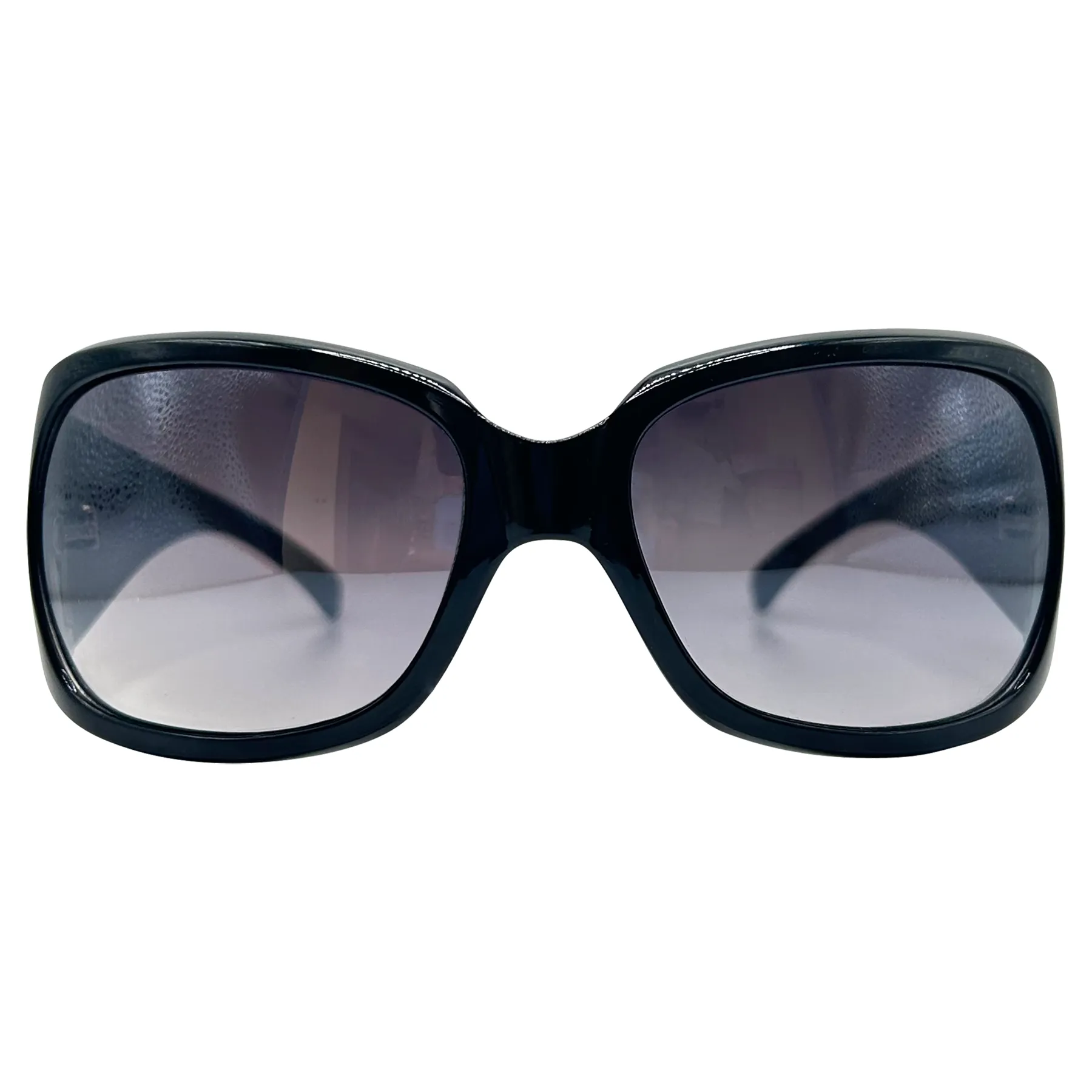 SKULLY Bedazzled Tattoo Shield Y2K Sunglasses sold by Giant Vintage product image thumbnail 3