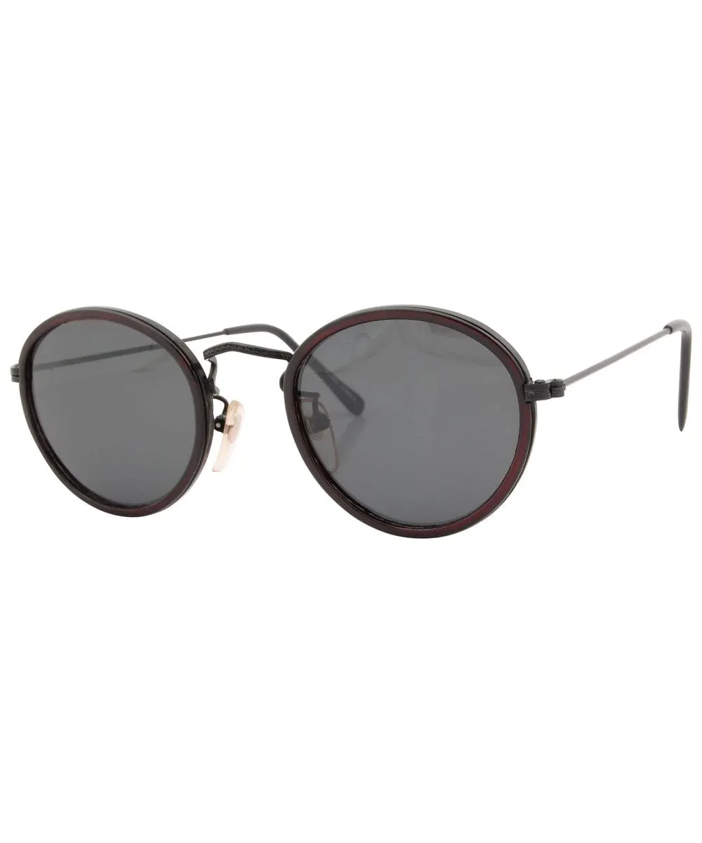 KINGSLY Black Round Sunglasses sold by Giant Vintage product image thumbnail 2