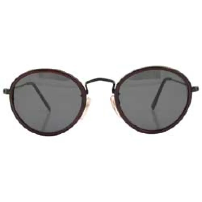 KINGSLY Black Round Sunglasses sold by Giant Vintage