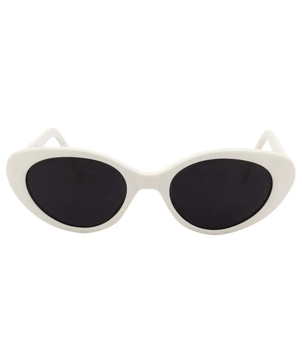TABITHA White/SD Cat-Eye Sunglasses sold by Giant Vintage product image thumbnail 3
