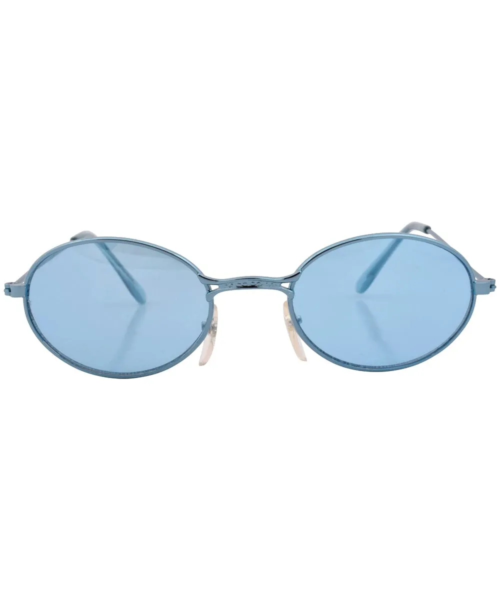 WEENIE Blue/Blue Oval Sunglasses sold by Giant Vintage product image thumbnail 3