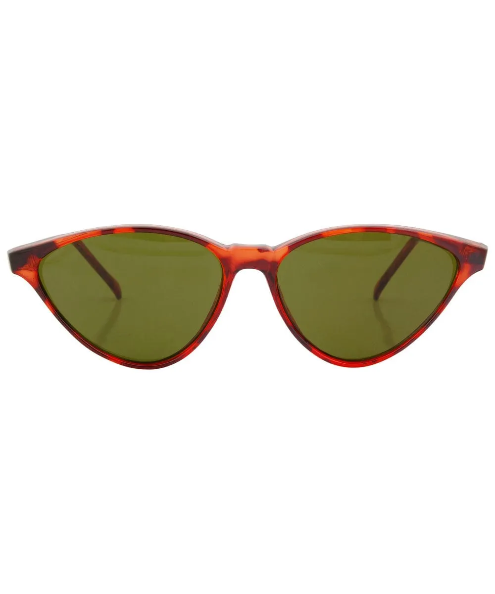 JONES Tortoise/Green Cat-Eye Sunglasses sold by Giant Vintage product image thumbnail 3