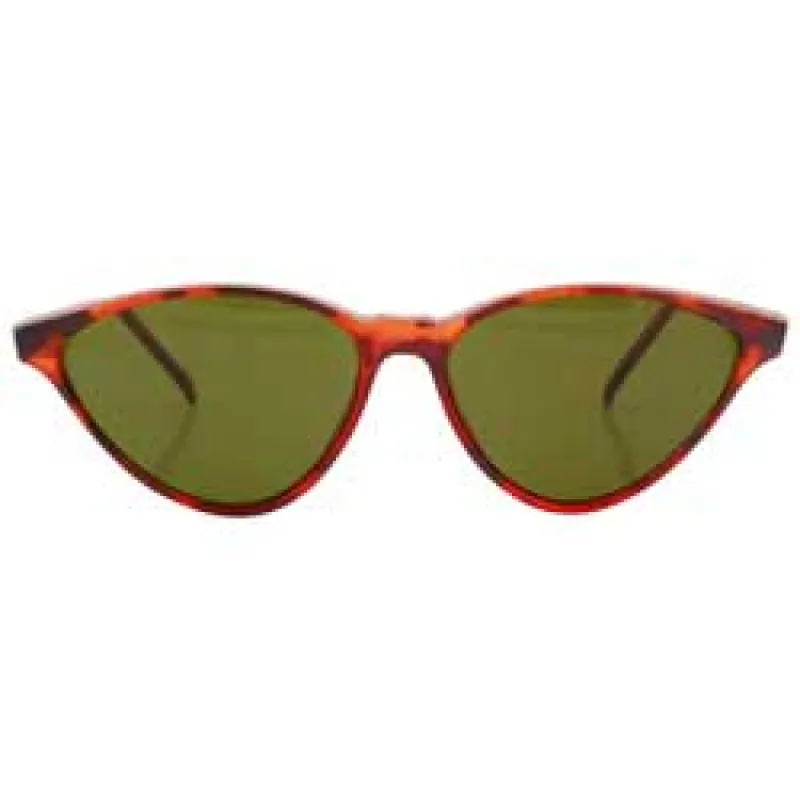 JONES Tortoise/Green Cat-Eye Sunglasses sold by Giant Vintage