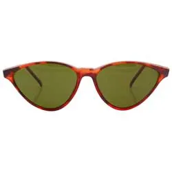JONES Tortoise/Green Cat-Eye Sunglasses sold by Giant Vintage