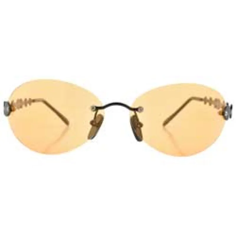 DNA Orange Rimless Sunglasses sold by Giant Vintage