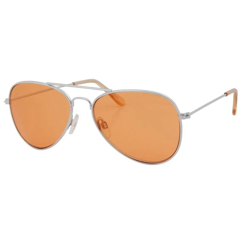 ZISSOU Orange Aviator Sunglasses | Small Fit sold by Giant Vintage
