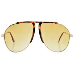 ROLLER Yellow Aviator Sunglasses sold by Giant Vintage