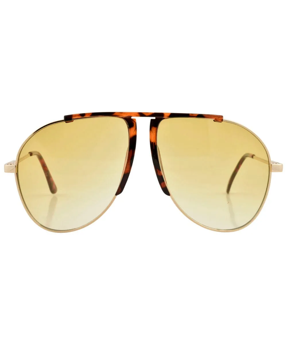 ROLLER Yellow Aviator Sunglasses sold by Giant Vintage product image thumbnail 3
